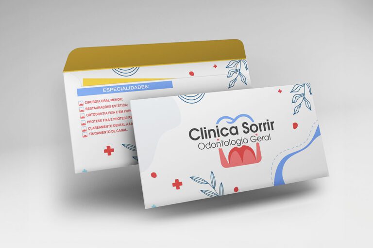 envelopes personalizados para documentos e exames de clínicas