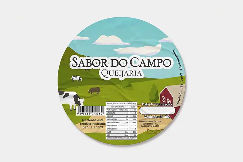 rotulo de alimento para queijos