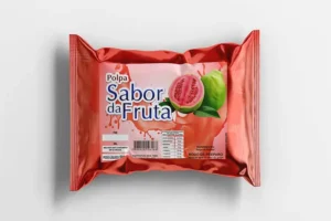 Exemplo de rótulo aplicado à embalagem de polpa de goiaba