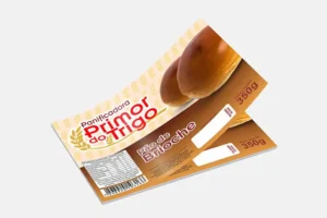 Rótulo de pão de brioche da Panificadora Primor do Trigo