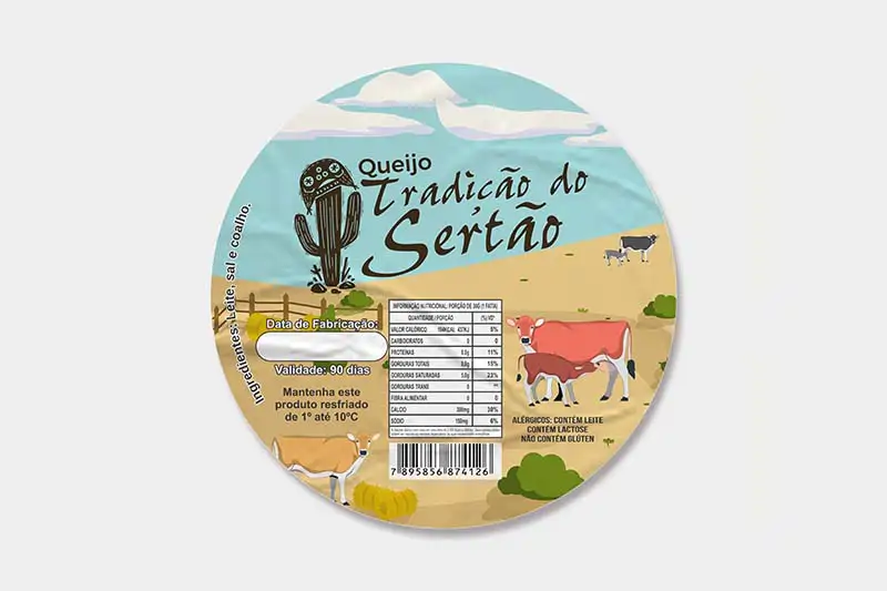 rotulo de produto queijo artesanal